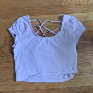 criss cross back crop top